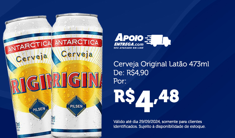 Cerveja Original Latão 473ml De: R$ 4,90 Por: R$ 4,48